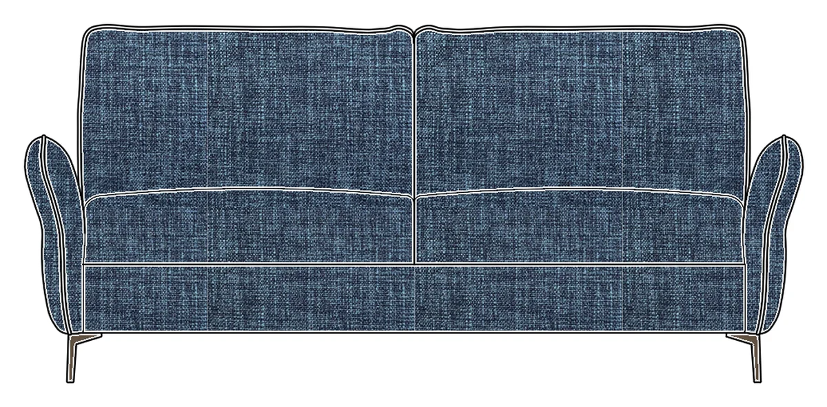 Canapea Extensibilă Verona, 193 x 104 cm — simulare în nuanța albastru