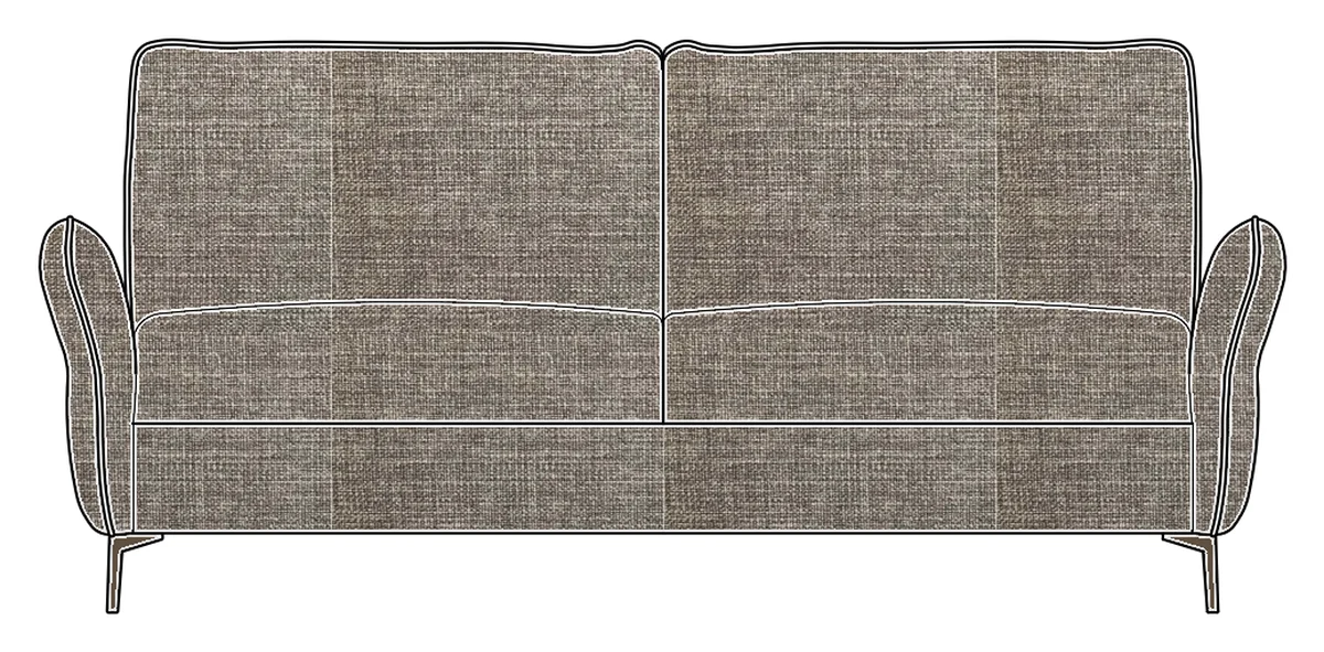 Canapea Extensibilă Verona, 193 x 104 cm — simulare în nuanța bej inchis