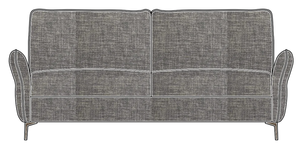 Canapea Extensibilă Verona, 193 x 104 cm — simulare în nuanța gri